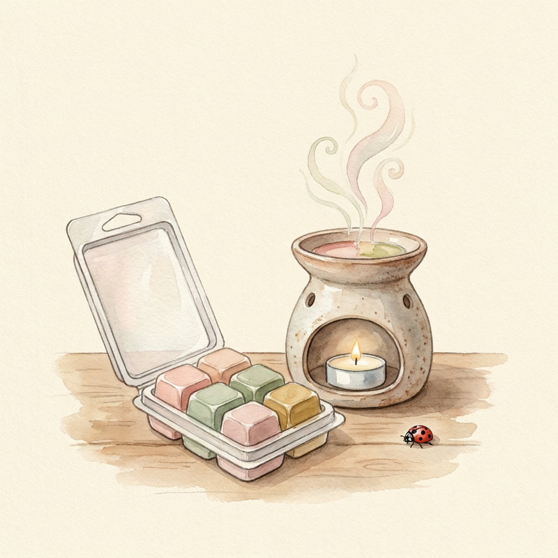 Watercolour illustration of Wax Melts