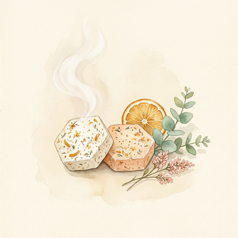 Watercolour illustration of Shower Steamer